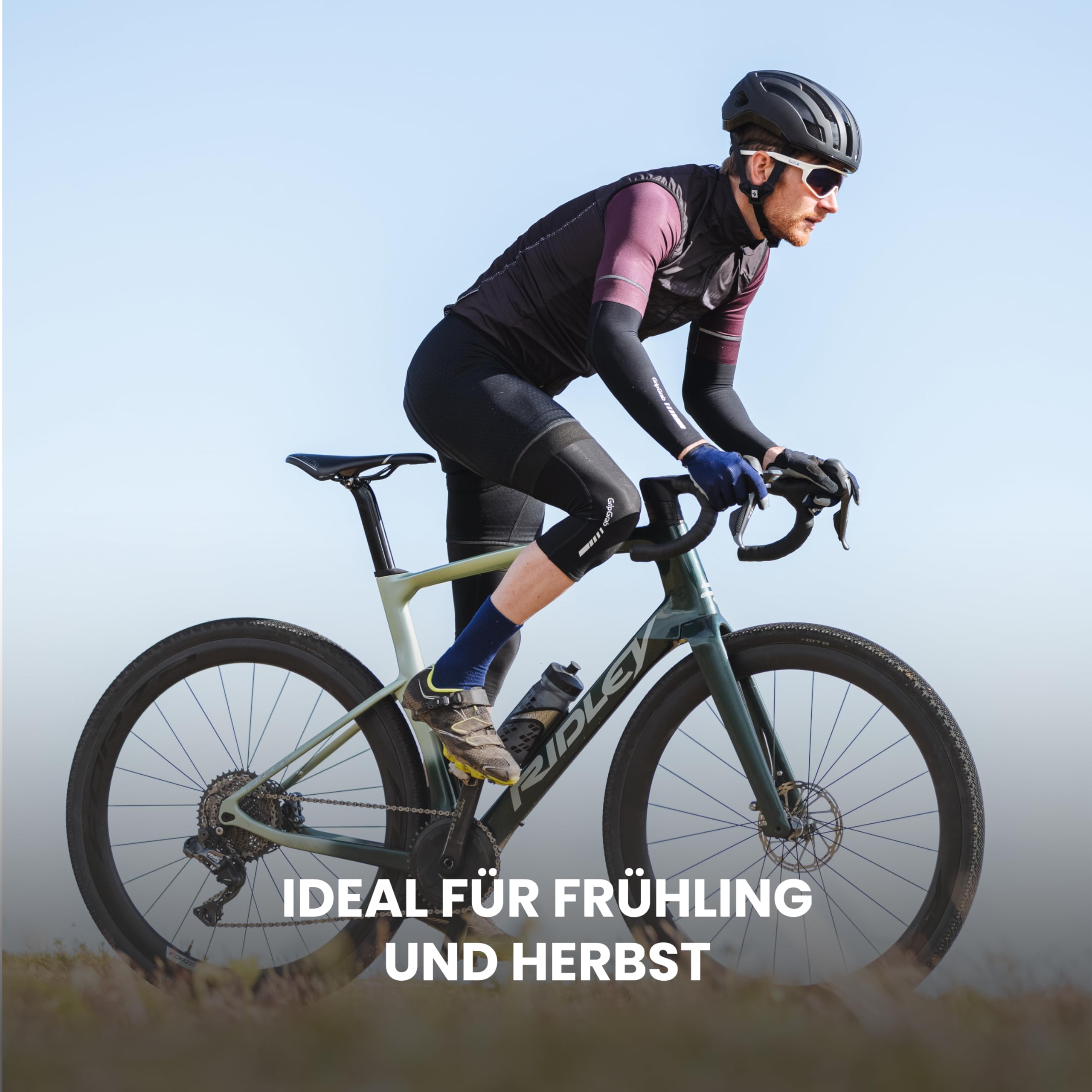 GripGrab Thermo Fahrrad Knielinge Radsport Herren Winter Kniewärmer Damen | Wärmende Kniestulpen mit rutschfesten Silikonabschlüssen oben und unten, für Damen und Herren, für Rennrad, MTB & Gravel