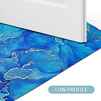 Vista 4 de Gibelle Alfombra de baño súper absorbente, de secado rápido, delgada, para debajo de la puerta, antideslizante, parte trasera de goma, para frente