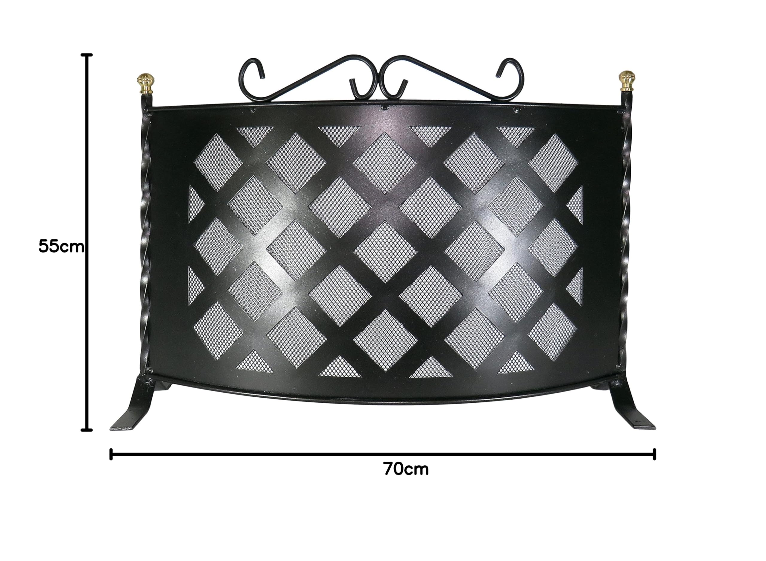 Parascintille fisso curvo extra cm 70x55h