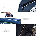 Li-Ning Stripe Double Zipper Polyester Badminton Kit Bag (Navy) gallery image