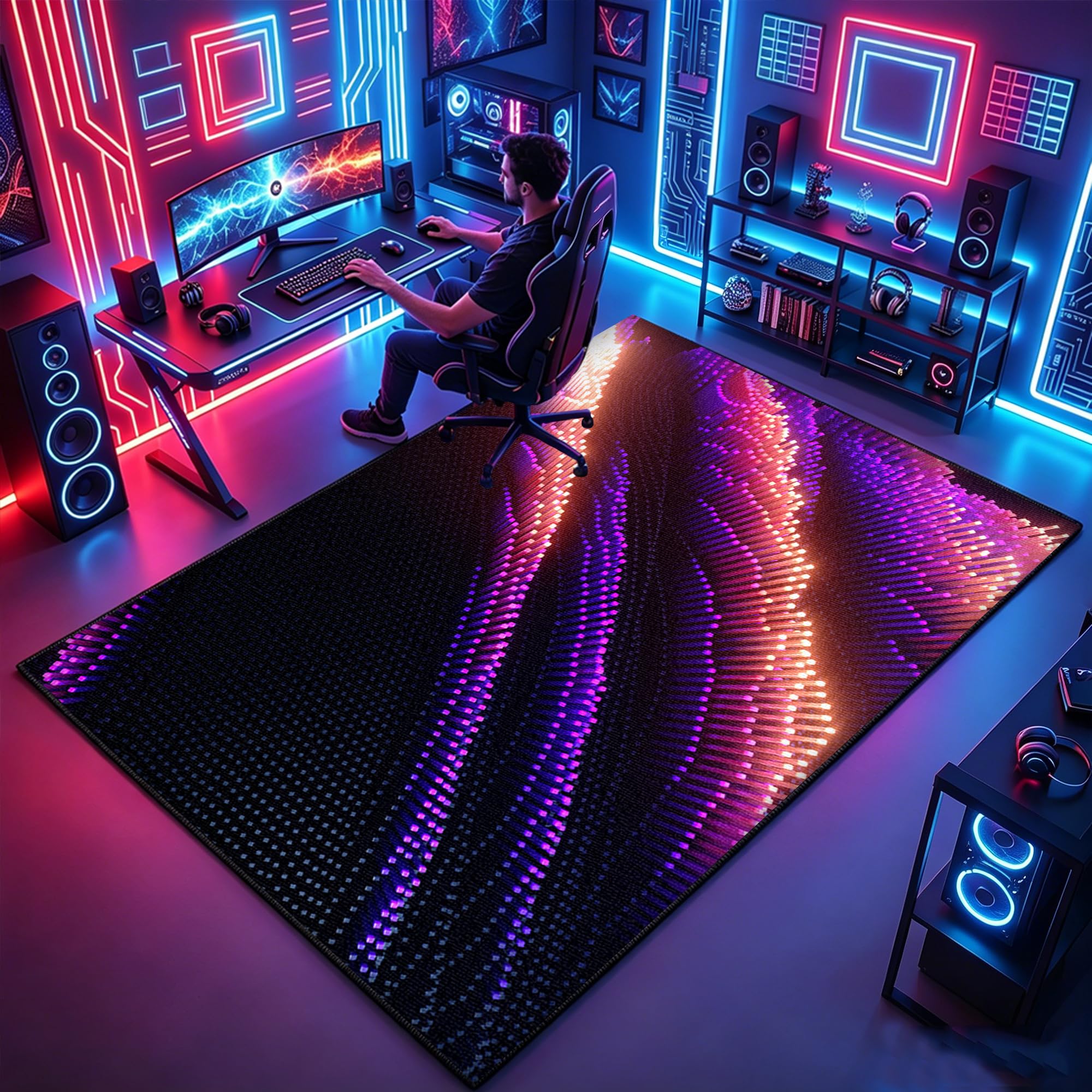Tapis antidérapant pour contrôleur de jeu grand format 180x240cm