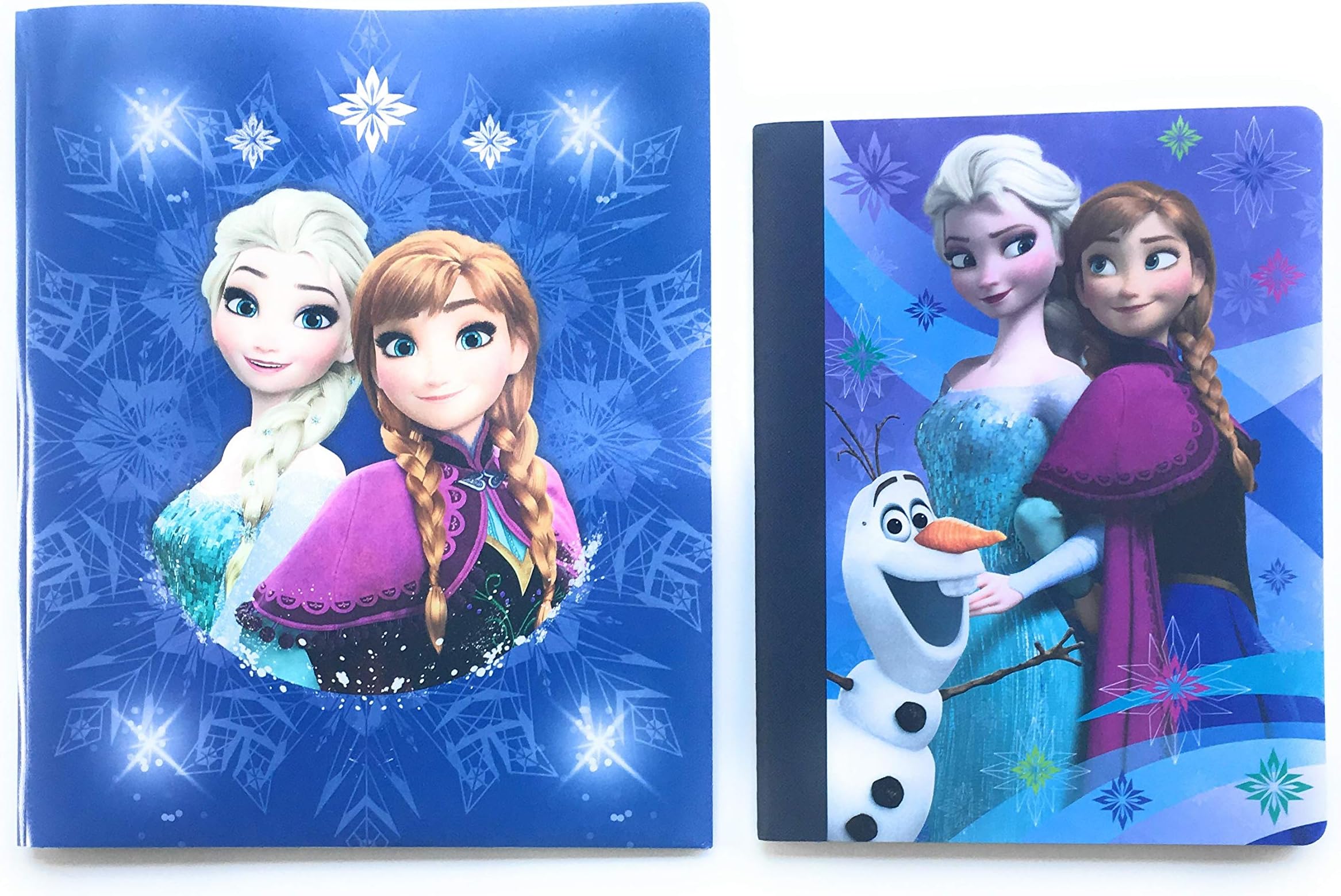 Innovative Designs Frozen Elsa, Anna & Olaf Composition Book and Elsa & Anna 2 Pocket 3 Tab Folder