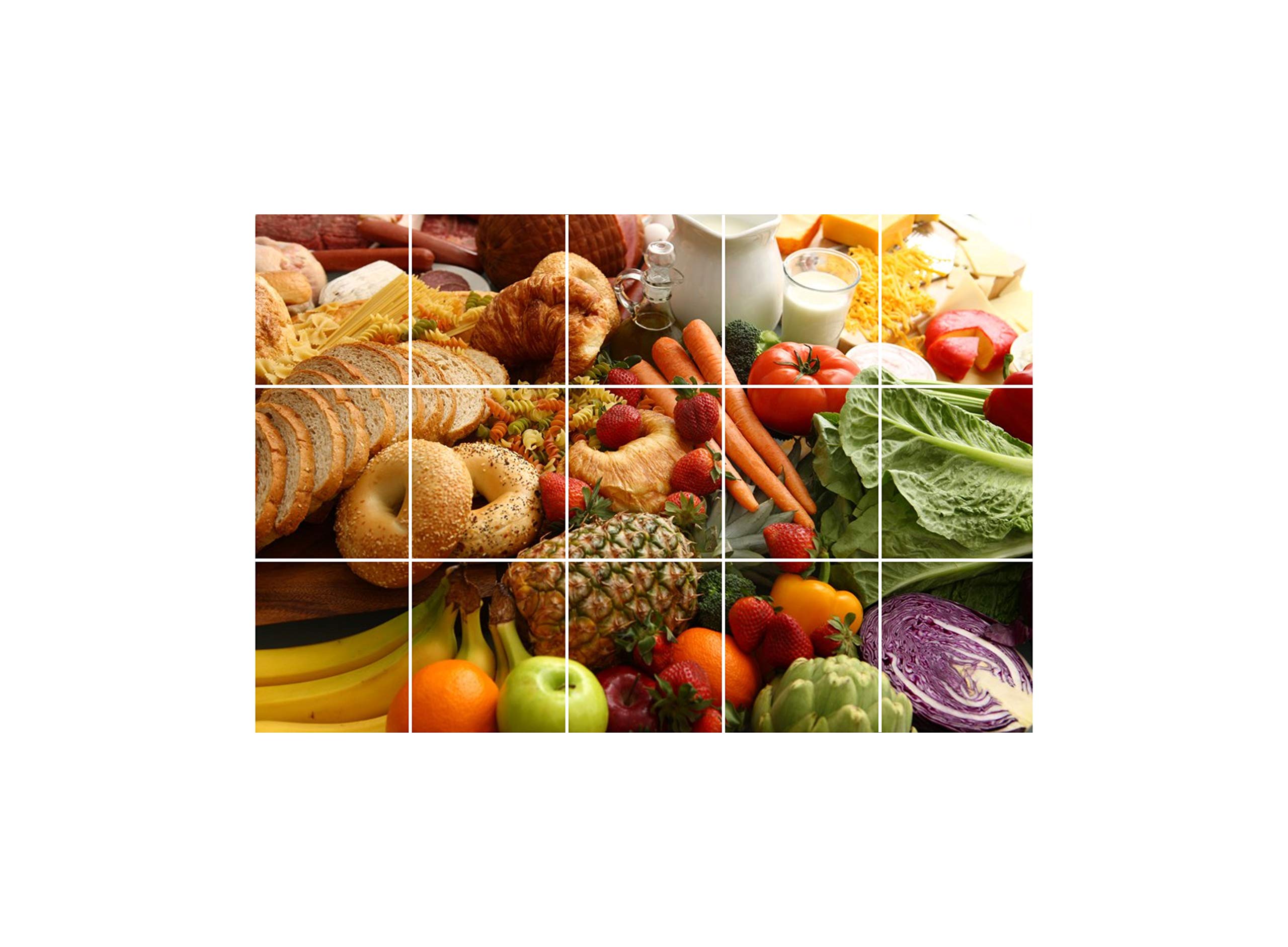 Psychedelic Collection Waterproof and Oil-Proof Temperature Resistant Self Adhesive Peel Off Easy Clean Beautiful Wall/Tiles Sticker Multicolour - Kitchen Wall Coverings Area (90 cm X 58 cm)