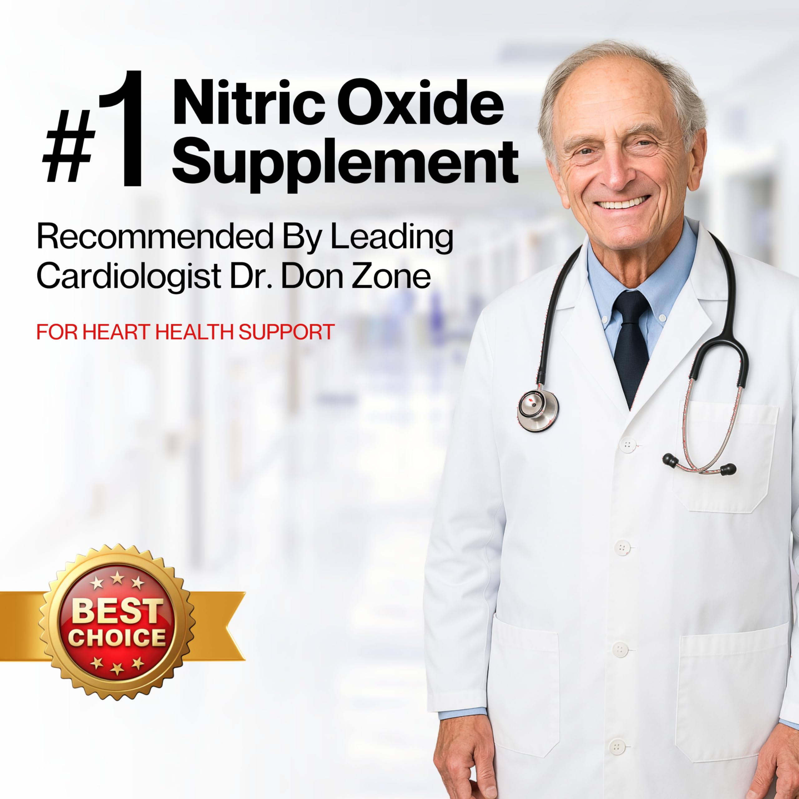 Nitric Oxide Booster Supplement with Magnesium, Zinc, Vitamin B12, Vitamin C & Vitamin D3 | 24-Hour Circulation Support, Energy Boost, Blood Flow & Heart Health | Vegan, Non-GMO (60 Count) — Amazon image 5