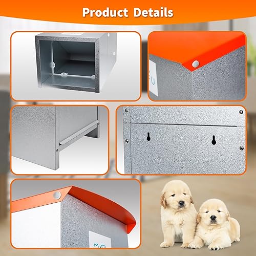 Miniatura 5 de Comedero para perros  Estación de comida para mascotas de metal galvanizado para uso en interiores y exteriores  Dispensador automático alimentado