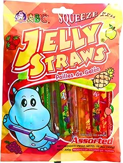 ABC Funny Hippo Jelly Straws Assorted Fruits Flavours Tiktok