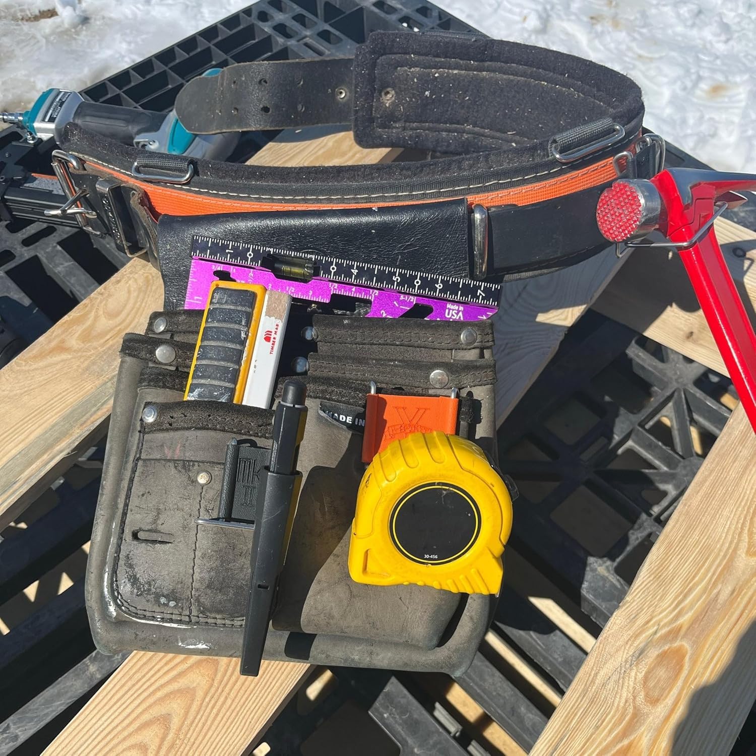 YM Carpenter MK2 Y-Clip Ceinture à outils – Clips de rangement supplémentaires pour ceintures à outils, peut contenir un ruban à mesurer, un marteau, une visseuse à percussion, un pistolet à clous