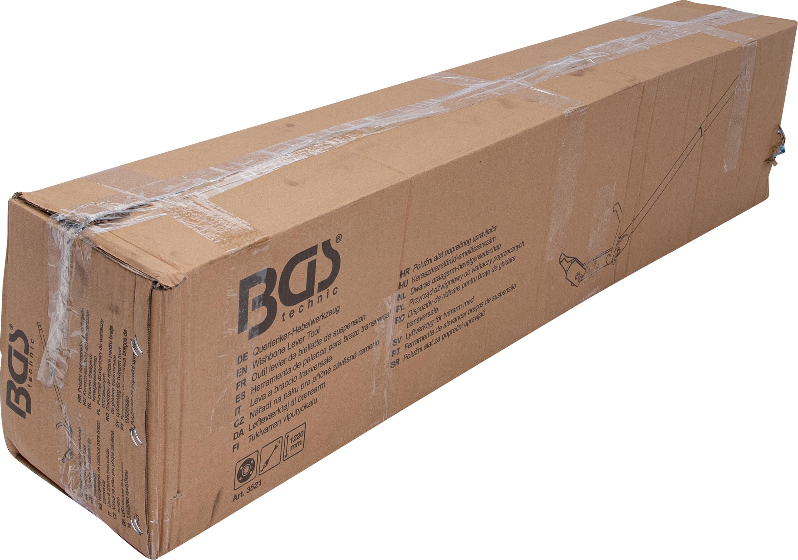 BGS 3521 | Herramienta de palanca para brazo transversal | Soporte ajustable en 3 posiciones, mango de neopreno, para articulaciones, ejes y cambio de cojinetes de rueda