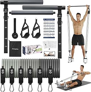 ALongSong Resistance Band Set Men with Handle & At home Pila