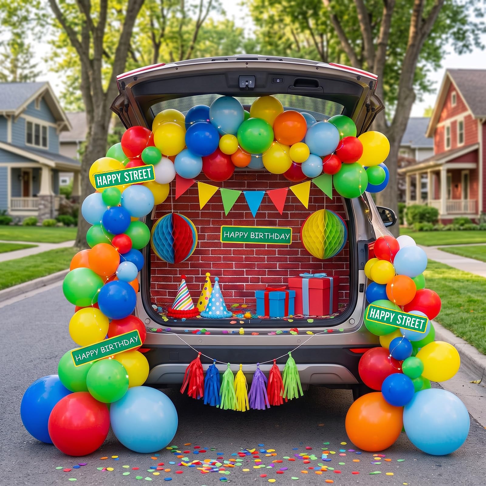 150Pcs Primary Color Balloon Arch Kit Cartoon Trunk Party Decor