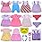 Baby Doll Clothes - Fits 12\'\' 13\'\' 14\'\' 15\'\' Girl Baby Dolls Clothes 360Sewing Dresses for with Dolls Diapers, Nipple, and Doll Accessories Pack of 18 Bag Set