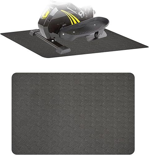 Alfombrilla de entrenamiento antideslizante para elípticas debajo del escritorio, más gruesa y silenciosa, 23.6 x 17.7 x 0.2 pulgadas, adecuada para