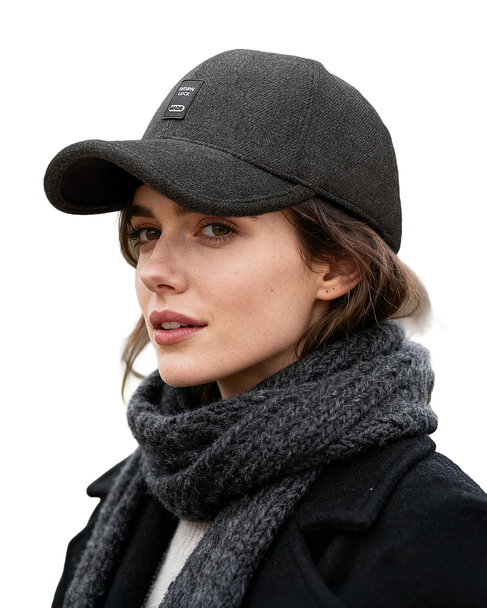 Clakllie Winter Baseball Cap with Ear Flaps