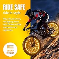 Vista 7 de Activ Life Luces LED para rueda de bicicleta con pilas incluidas. Obtén 100% más brillantes y visibles desde todos los ángulos para la máxima