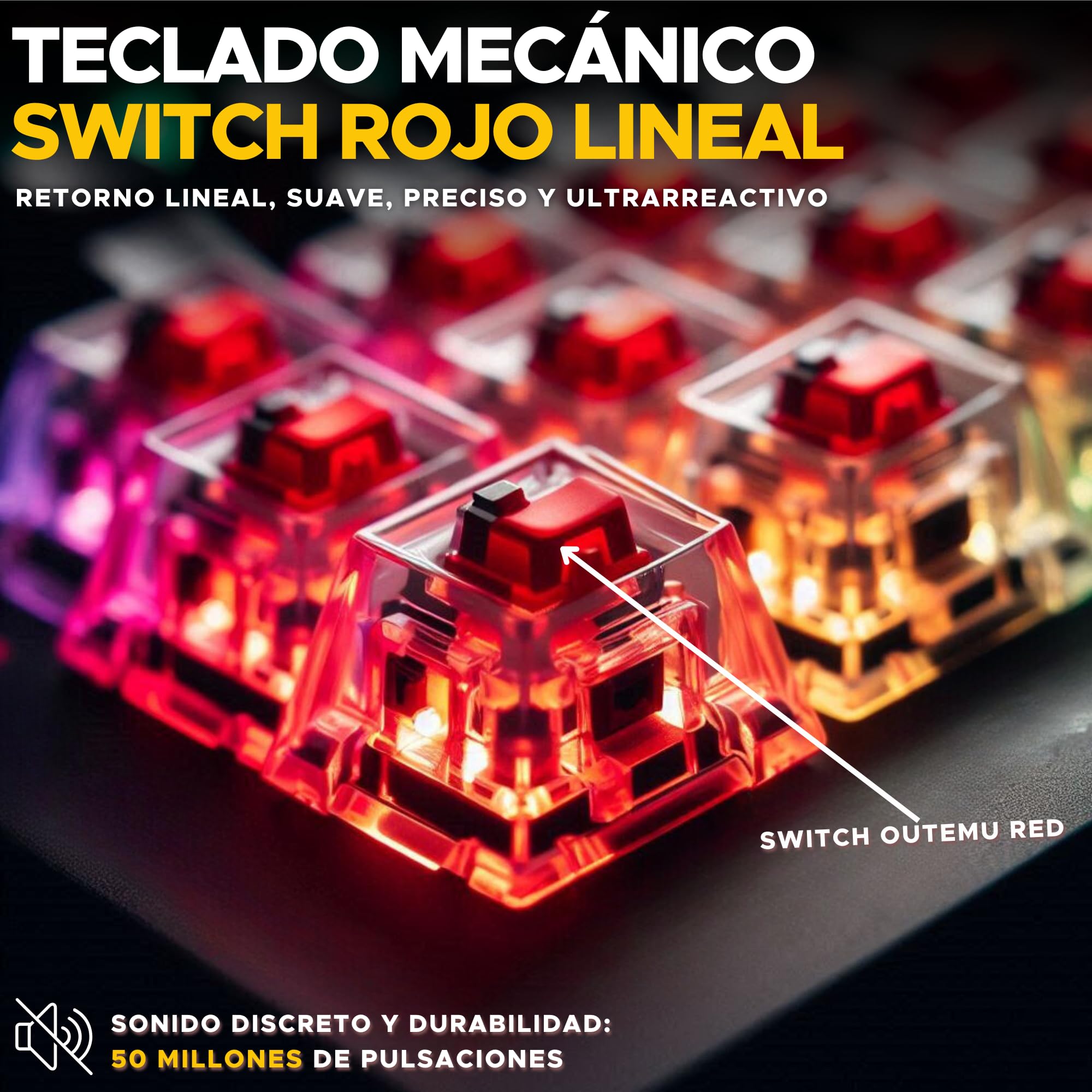 The G-Lab - Keyz Titanium - Teclado mecanico español 65% QWERTY, USB - Teclado gaming con Switch rojo, RGB personalizable, anti-ghosting, macros programables - Para PC, PS4, PS5, Xbox - Nuevo (Blanco)
