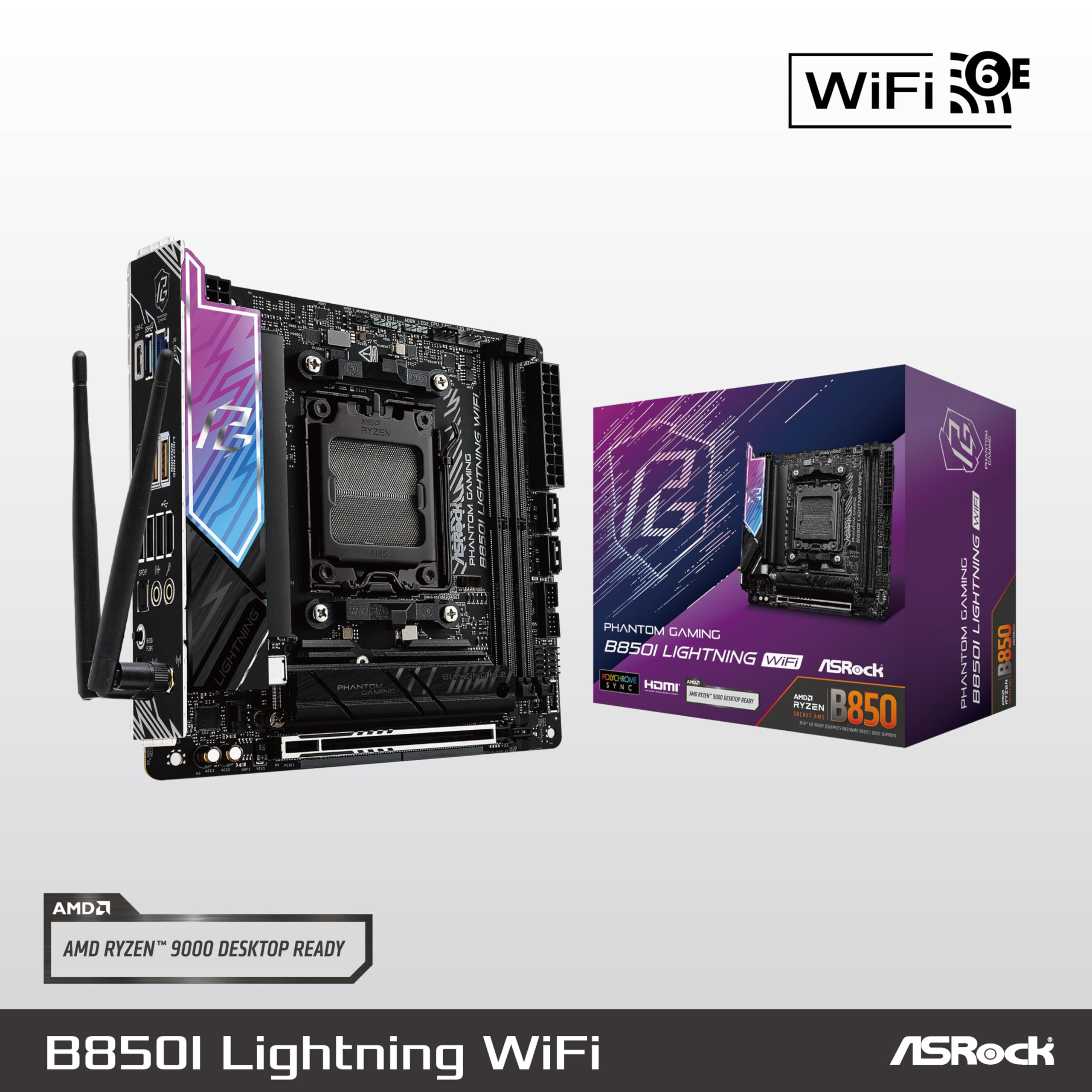 Amazon.co.jp: ASRock マザーボード B850I Lightning WiFi AMD Ryzen