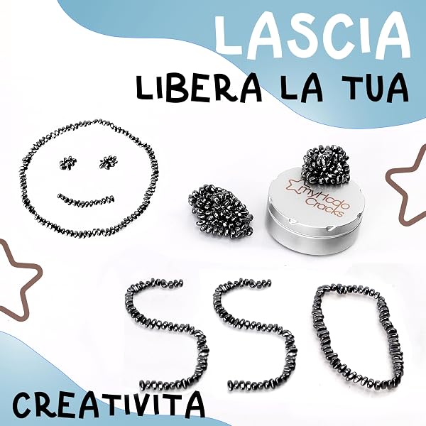 myHodo Crack Magnets – Gioco Sensoriale Magnetico (Forza Magnetica Delicata) per Adulti e Bambini, ASMR Trigger, attività Sensoriale, Gioco Magnetico, Idea Regalo, Mini Magneti, 550+ Pezzi 5–7 mm - 4
