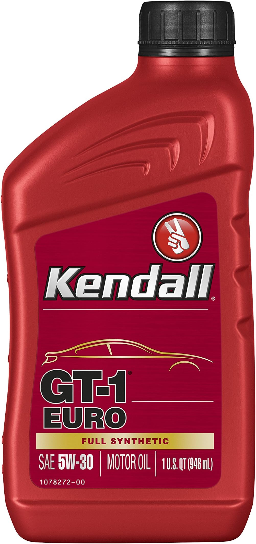 Kendall 1078251 Euro Motor (GT-1 Full Synthetic Oil 5W30-1 Quart), 32 fl. oz, 1 Pack