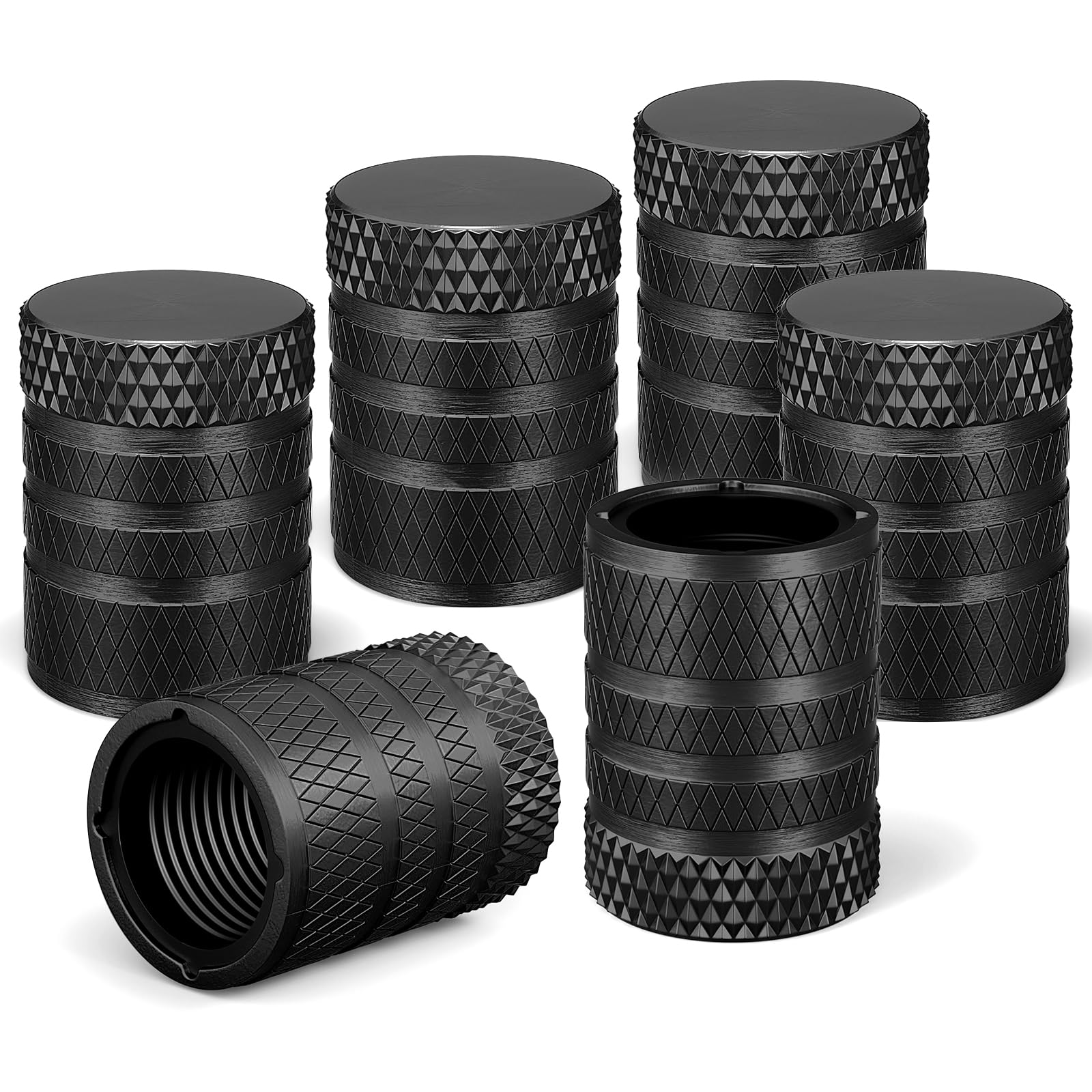 Bouchons De Valve De Pneu En Aluminium Anodisé - Lot De 8, Avec Joint étanchéité, Universels