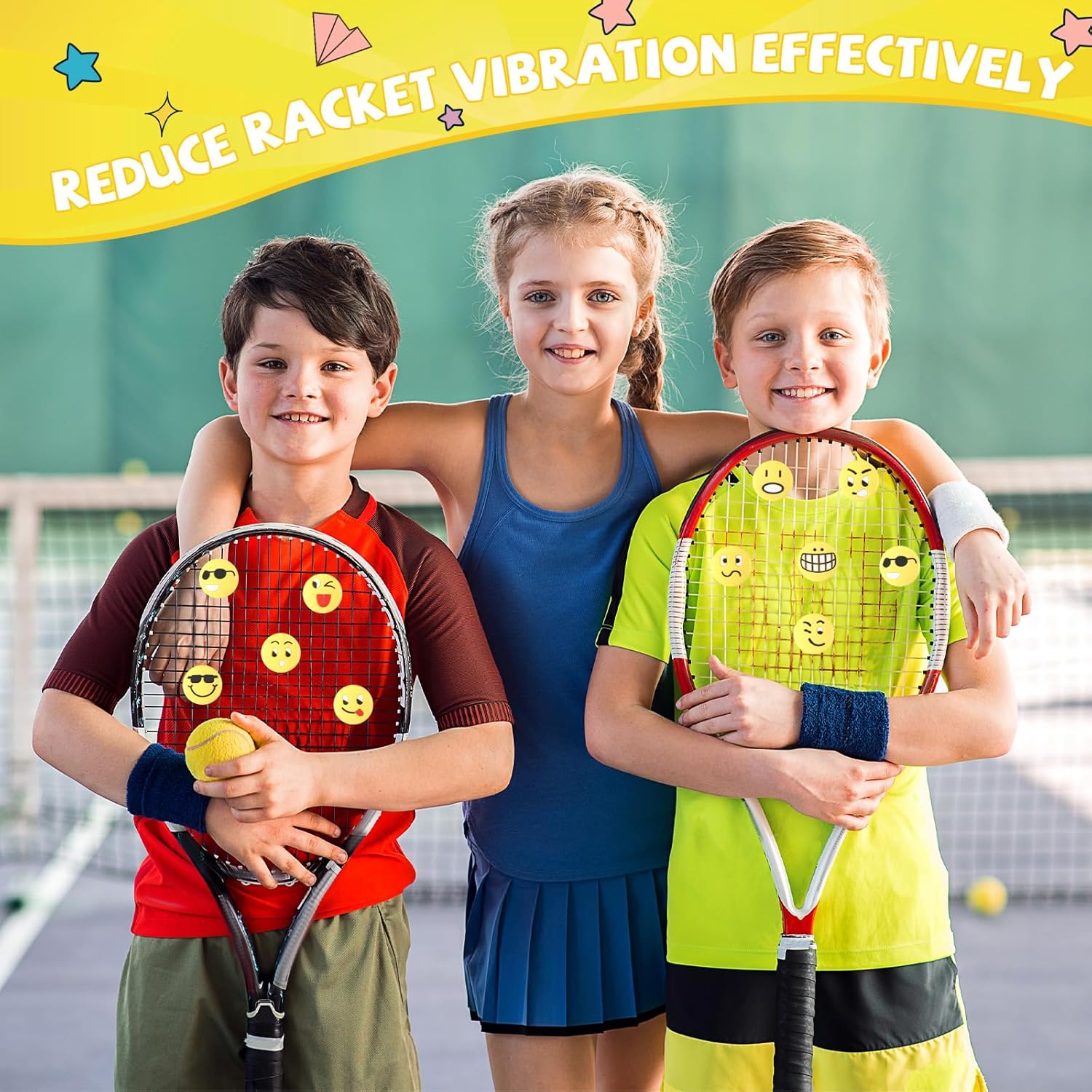 Jexine 30 Pcs Tennis Vibration Dampener Silicone Tennis Racket Dampener Cute Tennis Supplies for Gift (Assorted) : Sports & Outdoors