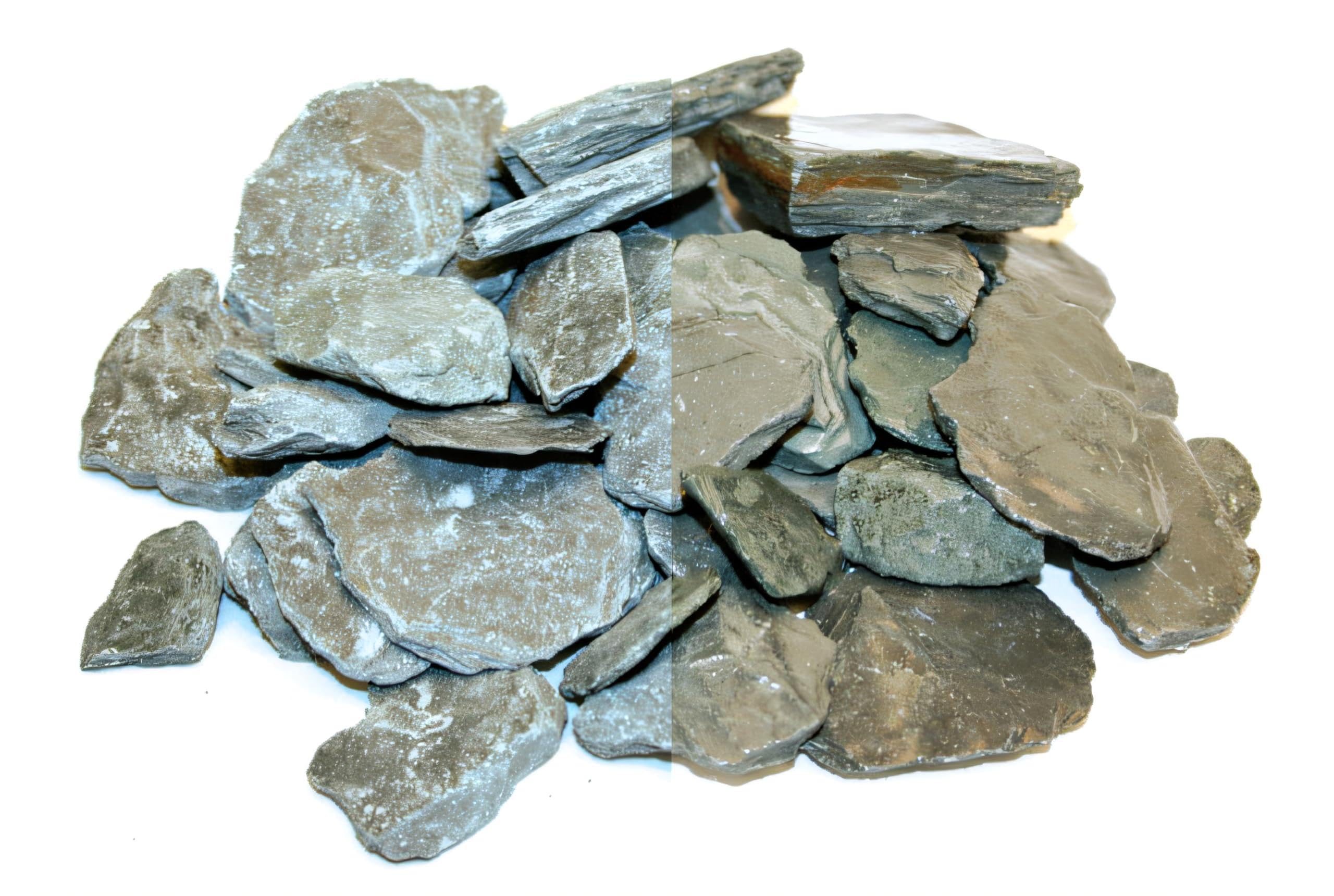HYDROPLANETE - Paillis Ardoise Gris Vert 30/60 UAB 20kg – Schiste Ardoisier Naturel – Anti Mauvaises Herbes, Drainage & Rétention Chaleur – Massifs, Pots, Allées – Inaltérable – Intérieur & Extérieur