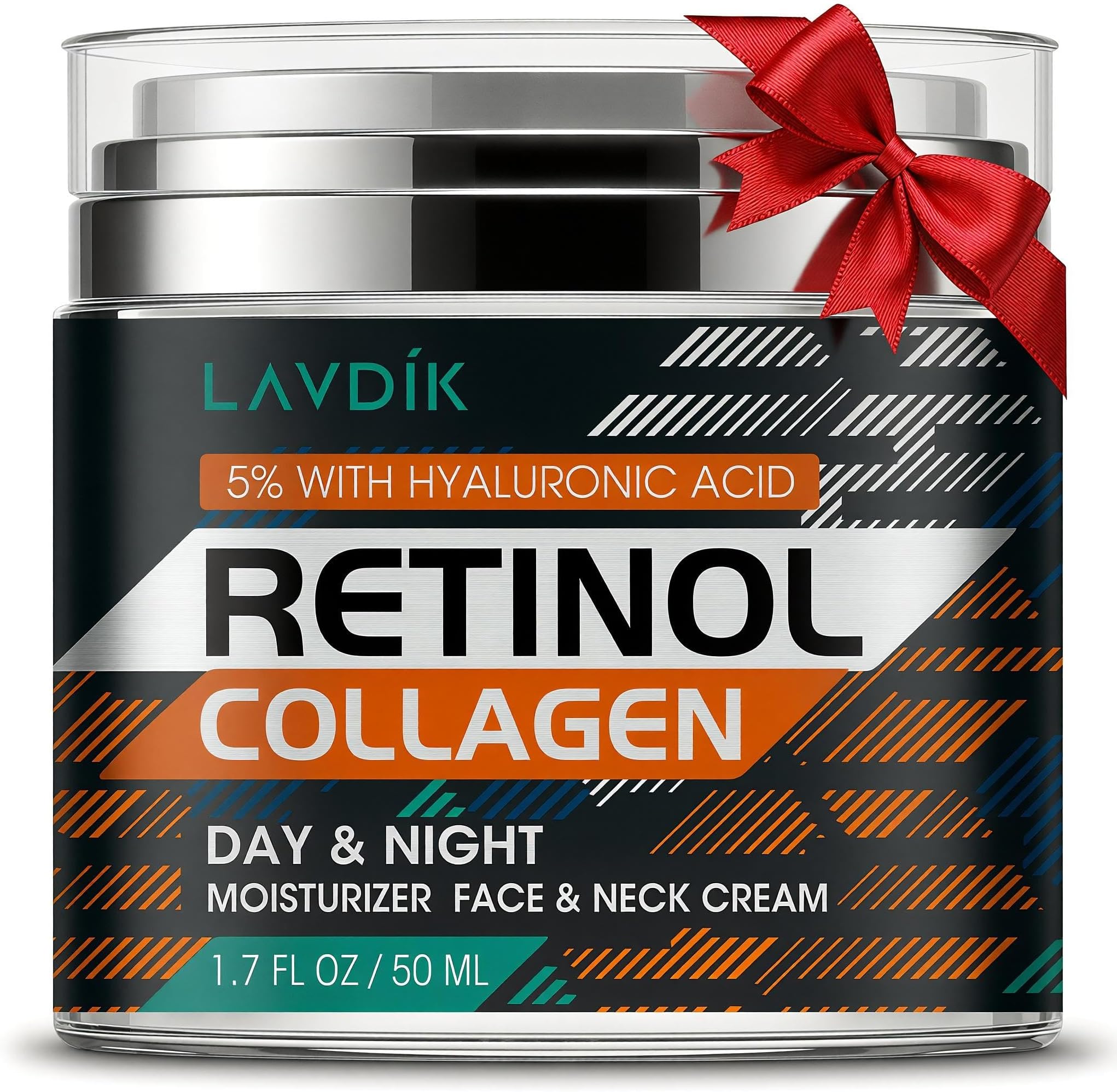 Retinol Cream for Face with Hyaluronic Acid, Moisturizer Anti Aging Collagen Cream for Women and Men, Reduce Wrinkles, Fine Lines, Day and Night,1.7 Fl Oz