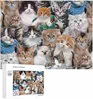 ♡猫 パズル 500ピース Springbok ジグソーパズル 猫好き Amazon.co.jp: 猫の品種パックされた猫 ジグソーパズル 500