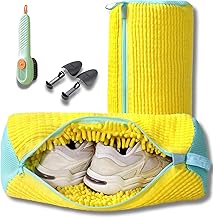 Shoe Washing Bags for Machine – 2 Pack Sneaker Laundry Bag with Shoe Trees & Brush, Tennis Shoes Cleaner Kit for Washer and Dryer, Reusable Mesh Shoe Cleaning Set