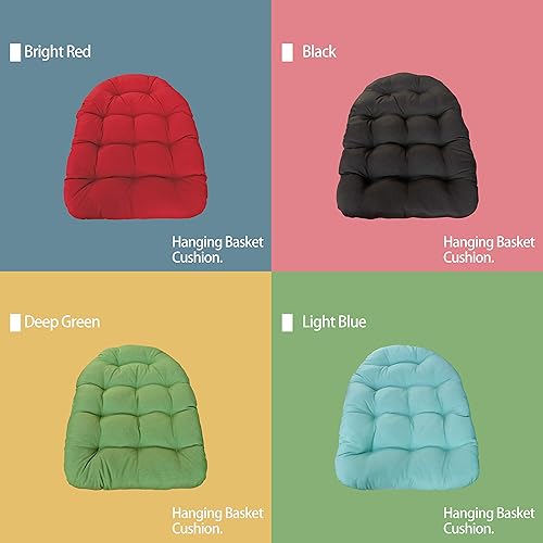 Miniatura 4 de BOSSIMA Patio al aire libre colgante cesta silla cojines huevo silla columpio silla columpio cojines (mixto amarillogris)