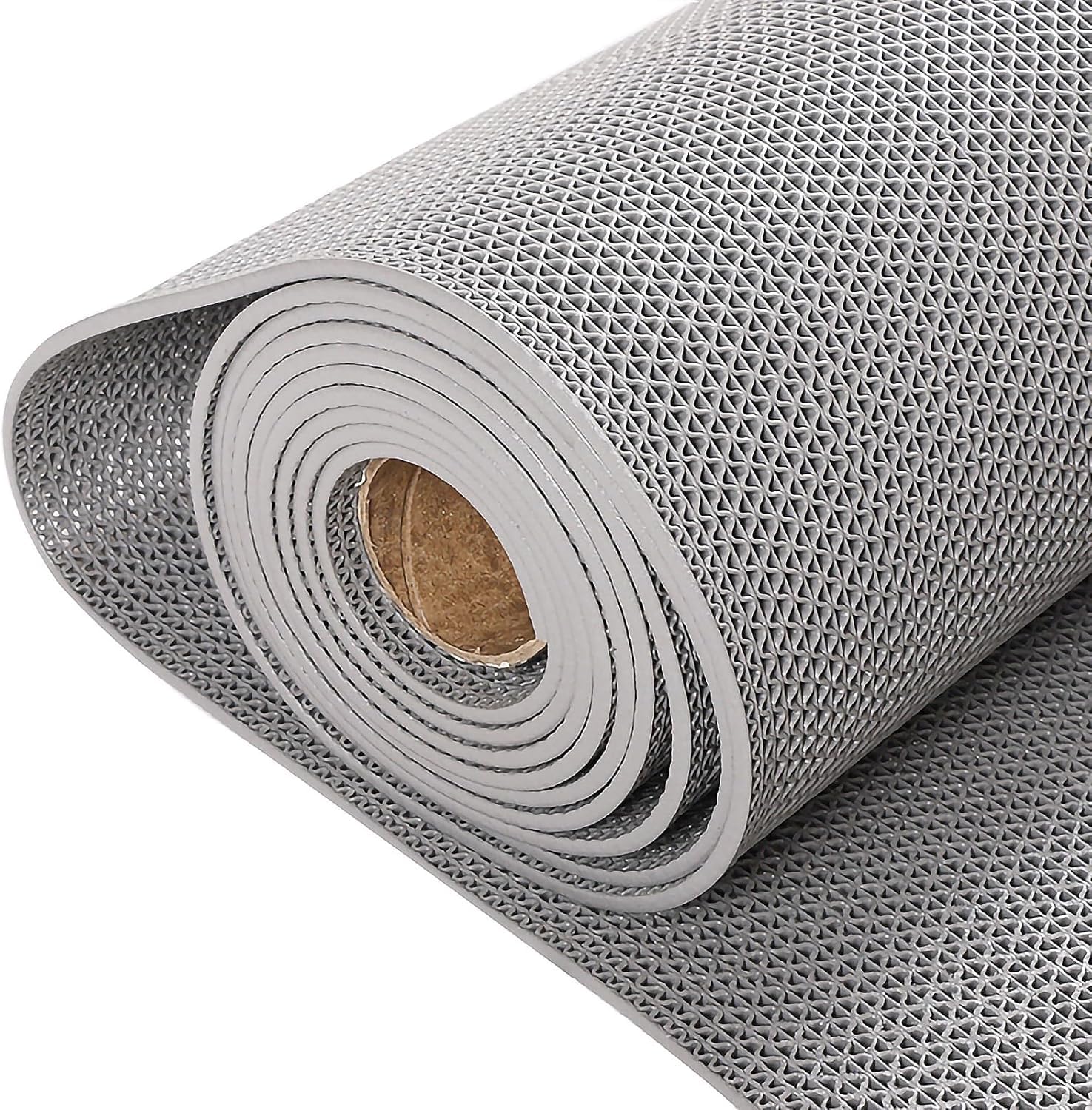 BHGFYXBS Bathroom Non-Slip Drainage Mat, Commercial Waterproof Floor Mat 5.5Mm Thick, Swimming Pool Wet Area Hollow Mat,Gray-120cm x 140cm