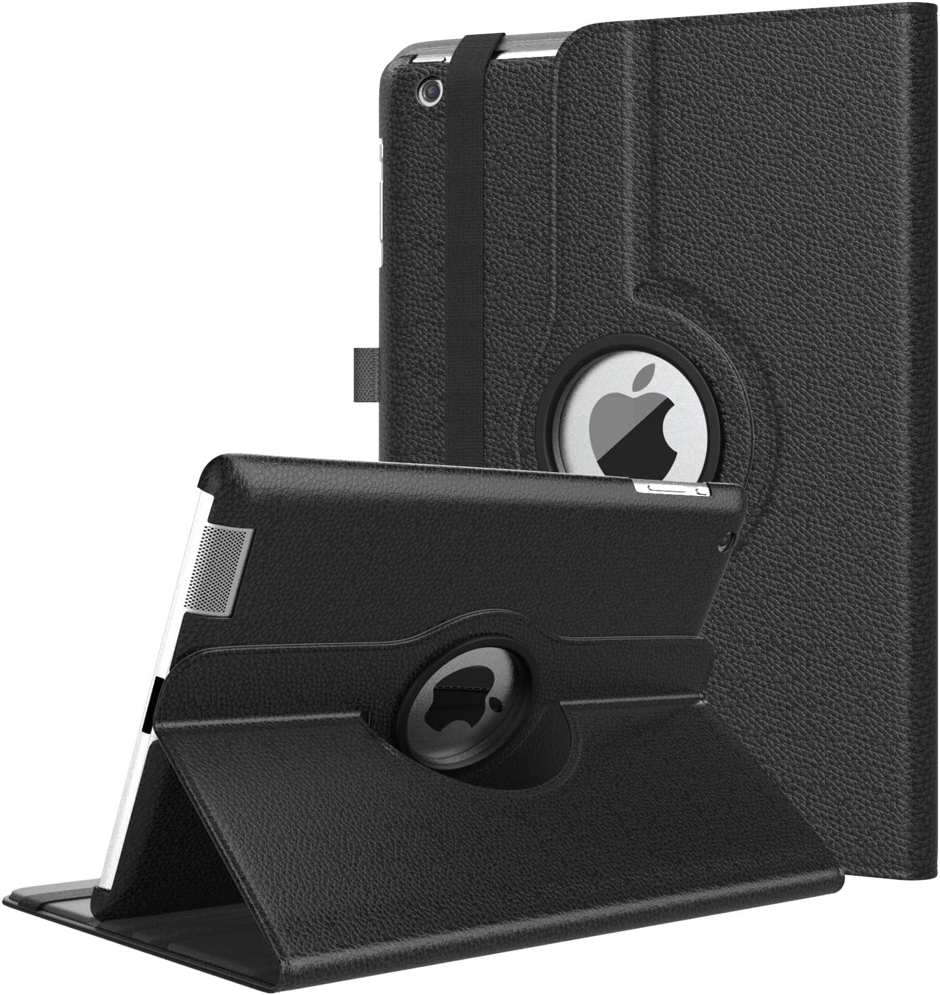 TiMOVO iPad 2/3/4 Case - 360 Degree Rotating Case Smart Leather Stand Cover Swivel Case with Auto Wake/Sleep for iPad 2 / iPad 3 (3rd Gen) / iPad 4 Tablet - Black