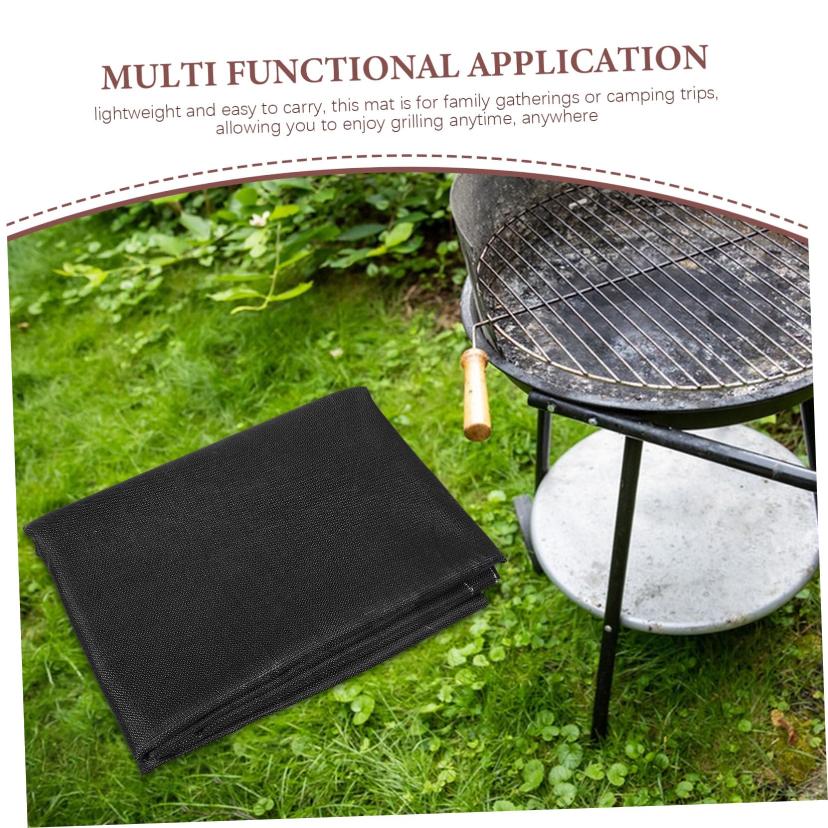 Alfombrilla Ignífuga para Barbacoa Silicona Resistente al Reusable Protección Suelo para Camping Jardín Terraza