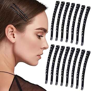 Amazon.com : OIIKI 20 Pcs Black Rhinestone Bobby Pins, Shiny