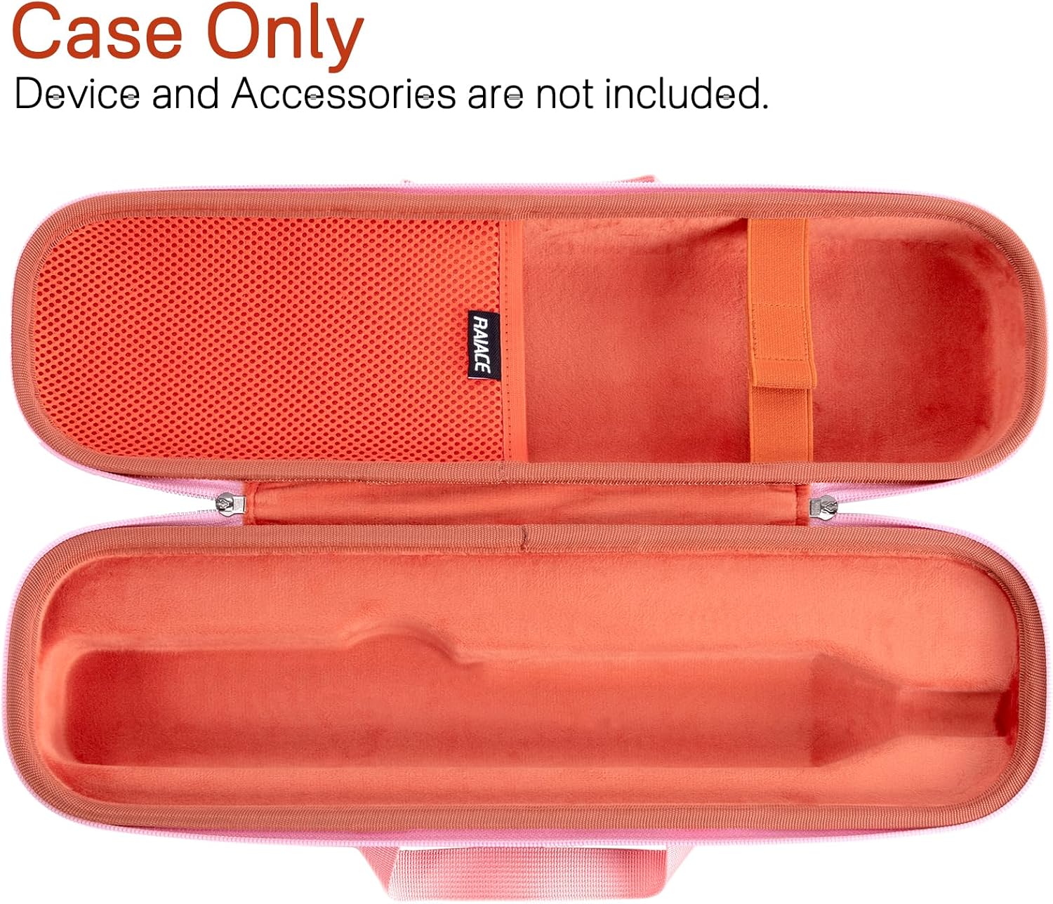 RAIACE Hard Carrying Case Compatible with dyson airstrait straightener, Travel Storage Bag. (for sale is case only) (Bronze red)