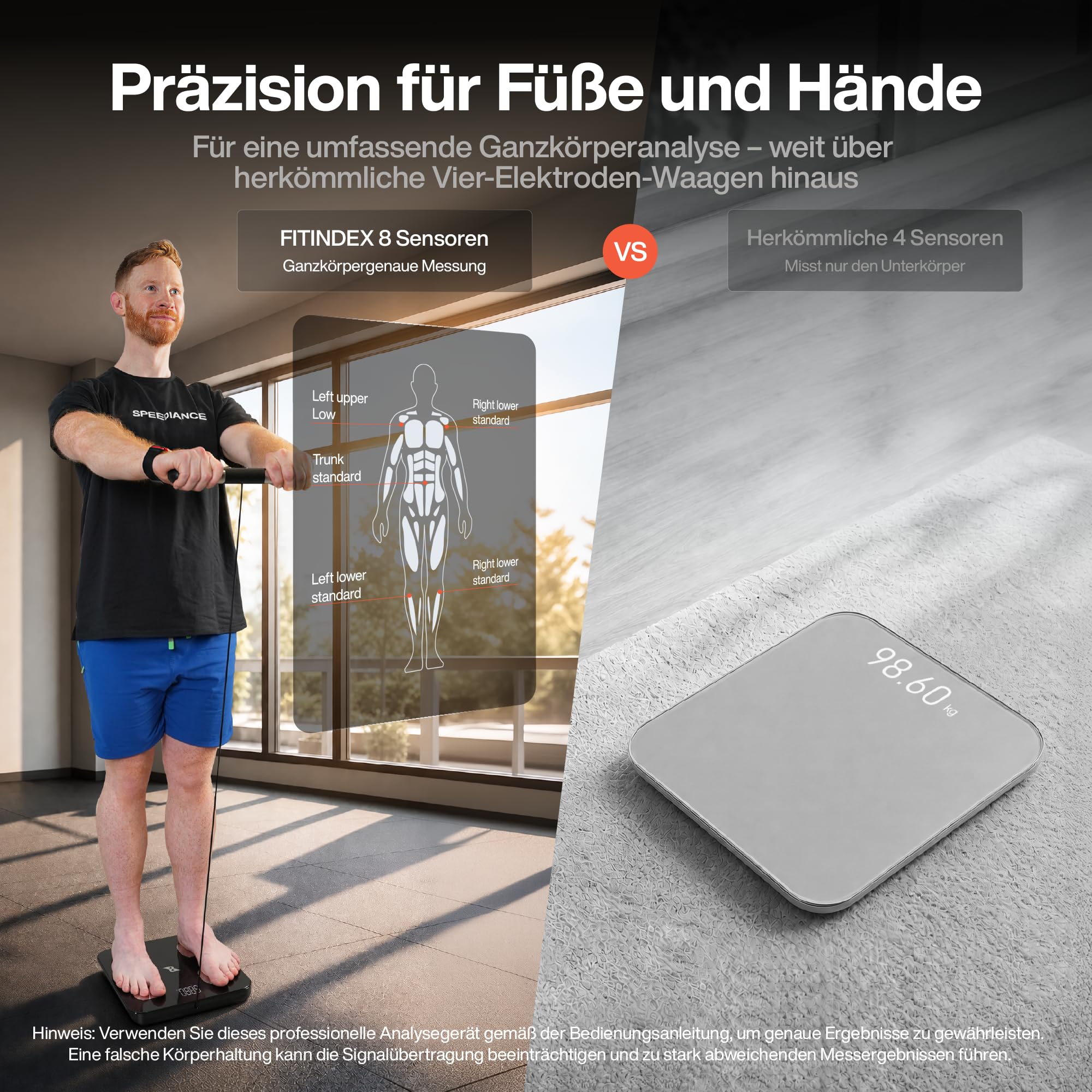 Speediance Smart Scale – WLAN-fähige Körperanalysewaage für tägliches Fortschritts-Tracking