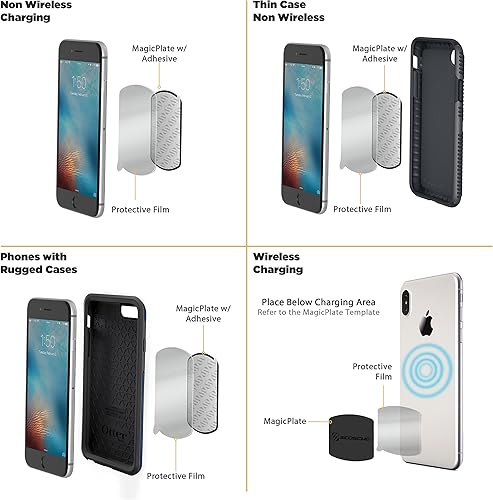 Miniatura 7 de Scosche MagicMount - Paquete de soporte magnético para teléfono y tableta (2 unidades)  con placas de repuesto