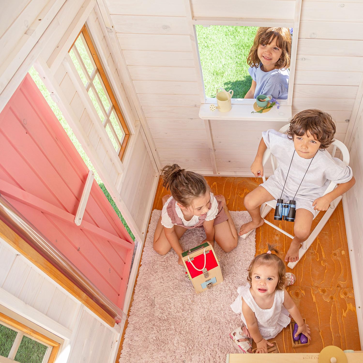 Casas Green House | Casita Infantil de Madera Exterior CAM | Colores Personalizados | 184 x 143 x 172 A