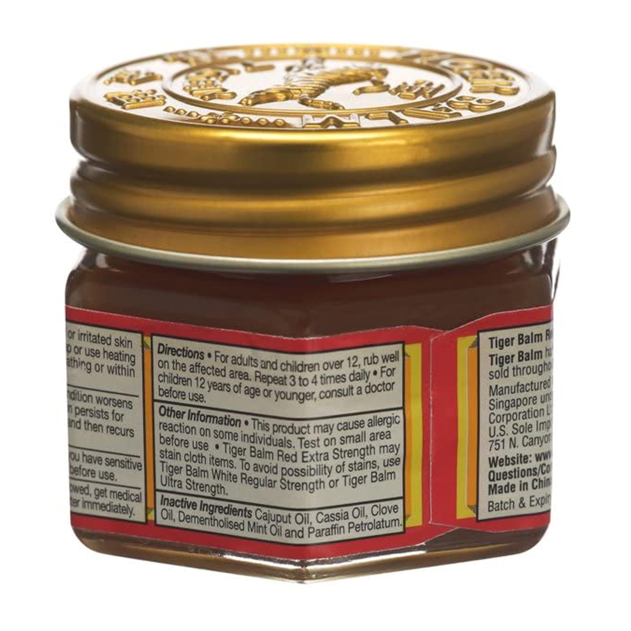Tiger Balm Red Extra Strength Ointment, 18 Gram - 6 per case. — Amazon image 4