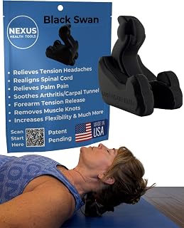 Black Swan Occipital/Suboccipital Release Tool | Cervical Traction Neck Stretcher for Tension Headache & Neck Relief | Palm Pain Relief | Forearm/Arthritis/Carpal Tunnel Massage & Much More