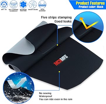 Universal Gripper Soft Seat Cover for All Bike Dirt Motorcycle MX Cross Enduro (Black)
