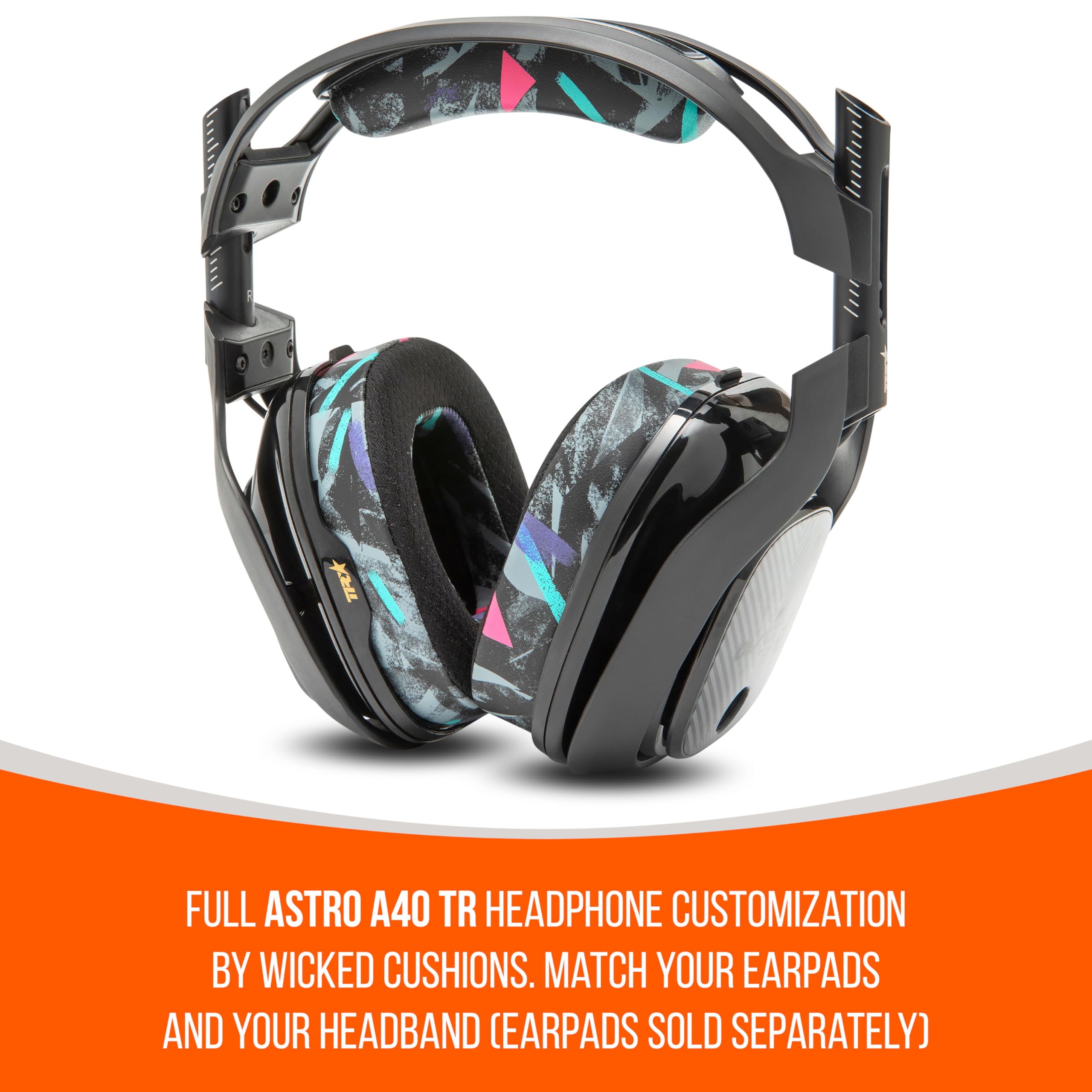 WC BandZ A40 - Kit de Remplacement de Bandeau amélioré pour Astro A40 TR et A40 Gen 4 par Wicked Cushions | Confort, Style et Installation faciles | 90's Black
