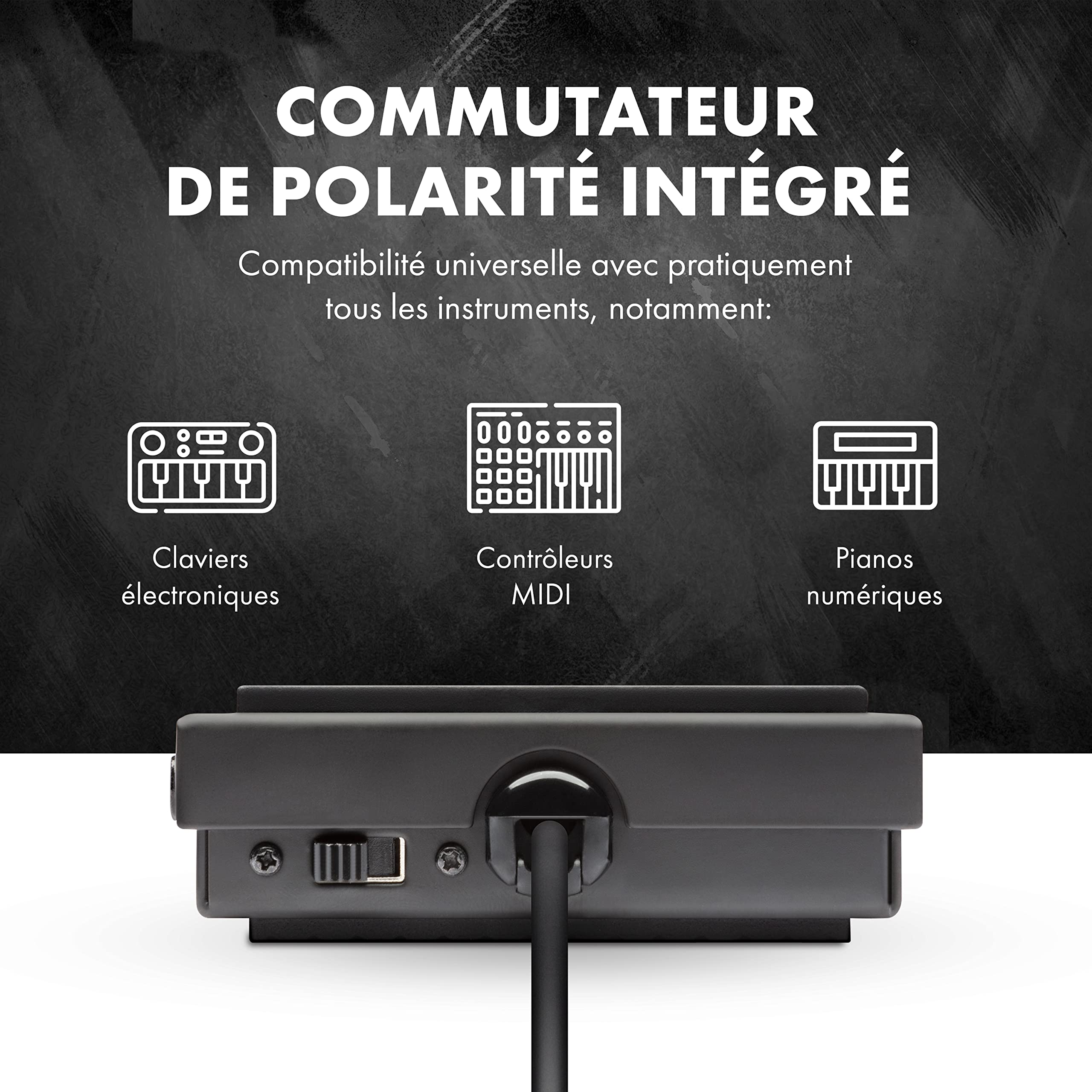 M-AUDIO SP-1 - Pédale de Sustain Universelle pour Claviers Électroniques, Contrôleurs MIDI, Pianos Numériques, Synthétiseurs