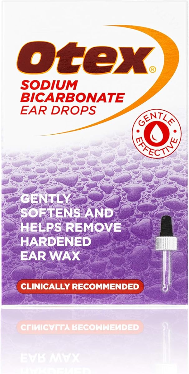 Otex Sodium Bicarbonate Drops for Hardened Ear Wax, 10ml