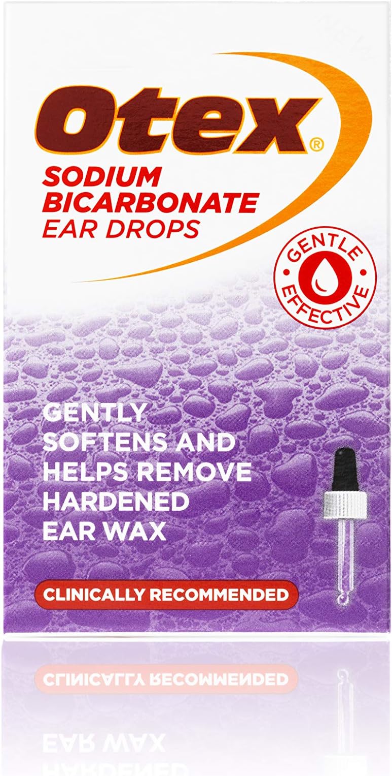 Otex Sodium Bicarbonate Drops for Effective, Gentle Removal of Excessive, Hardened Ear Wax, 10ml