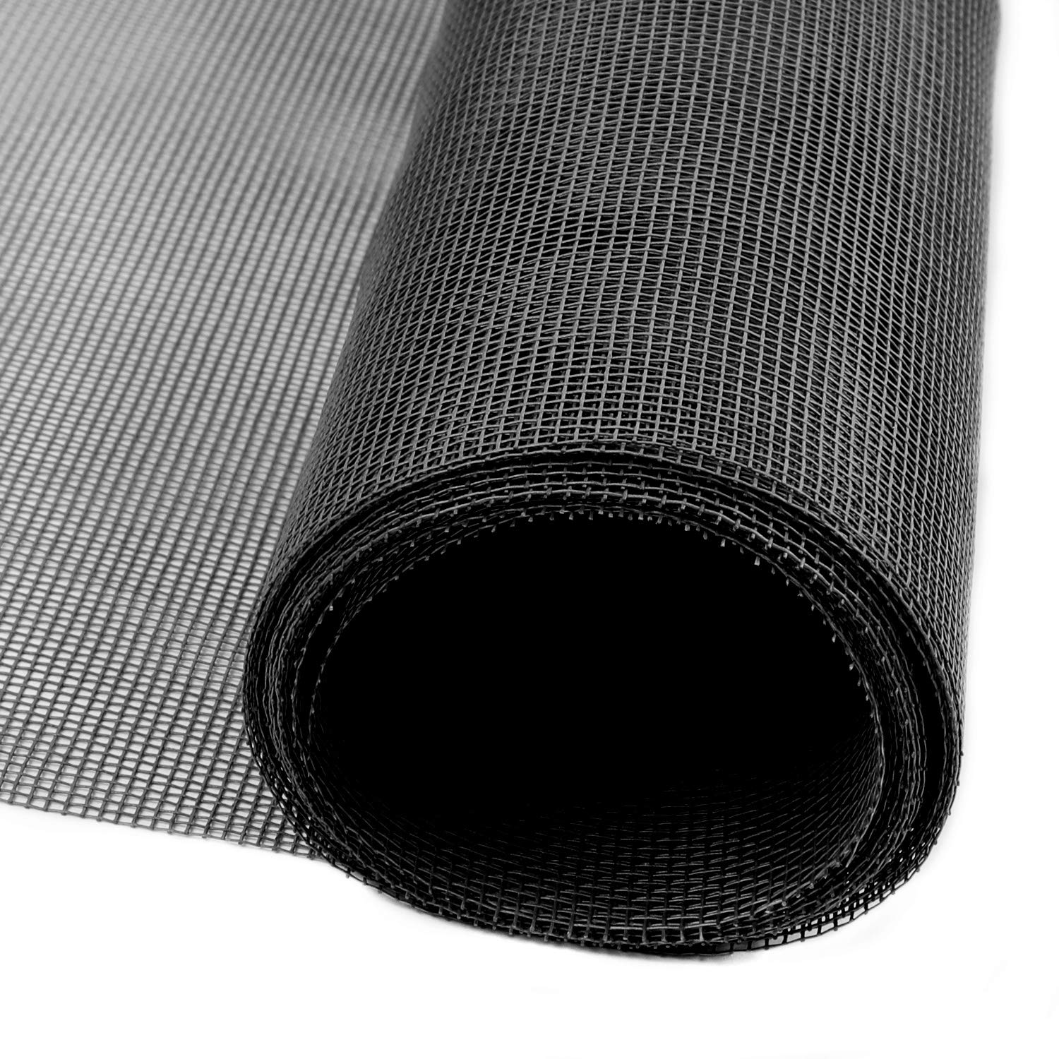 yotacheFly Screen Mesh 120 x 250 cm, Strengthened Polyester Adjustable Window Screen Keep Fresh Air Circulating Fly Screens for Windows, Black