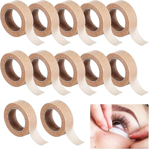 12 rollos de cinta flexible para la nariz cinta adhesiva transpirable para la nariz gasa beige cinta no tejida para deportes de muñeca y tobillo 05