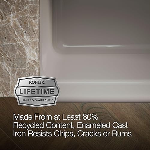 Vista 296 de Kohler Fregadero de la granja Kohler Whitehaven, Frente al delantal altos, K-6489-0, Blanco