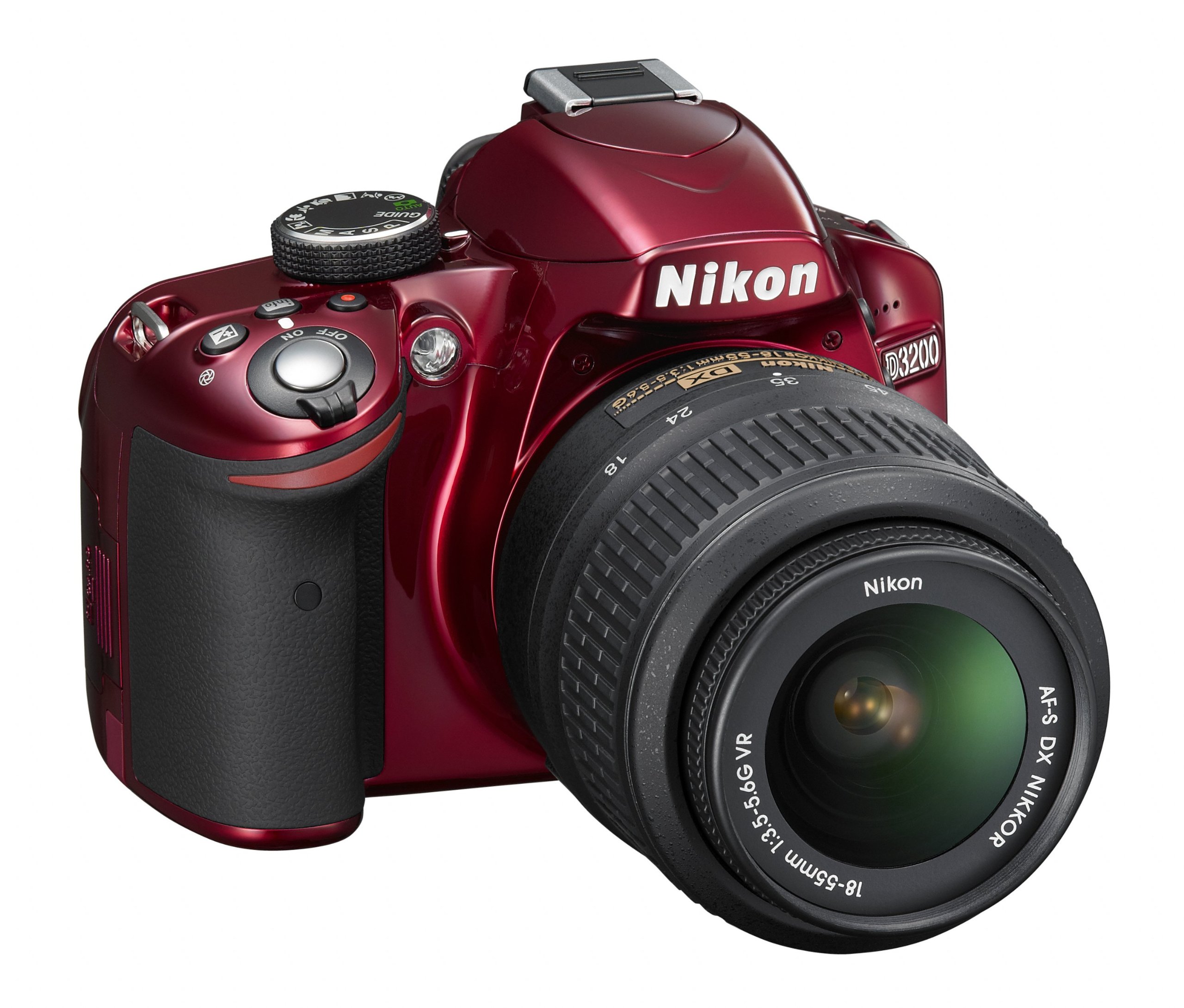 Nikon D3200 24.2 MP CMOS Digital SLR with 18-55mm f/3.5-5.6 AF-S DX VR  NIKKOR Zoom Lens (Red)