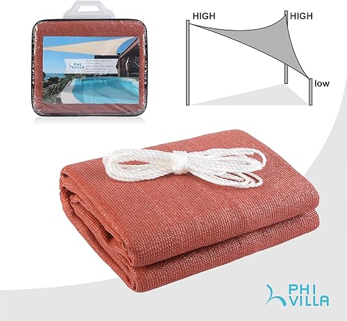 Miniatura 3 de Phi Villa - Toldo de triángulo para patio, jardín, patio trasero, pérgola, Verde oscuro