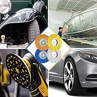 Vista 7 de Amylove Kit de pulido de ruedas de aluminio de 8 pulgadas de diámetro con orificio de eje de 58 pulgadas, compuesto de pulido y kit de pulido